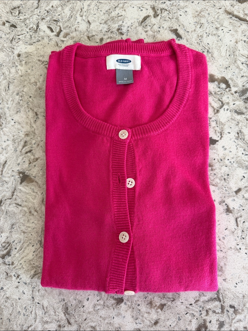 Old Navy Hot Pink Button-Front Cardigan Sweater